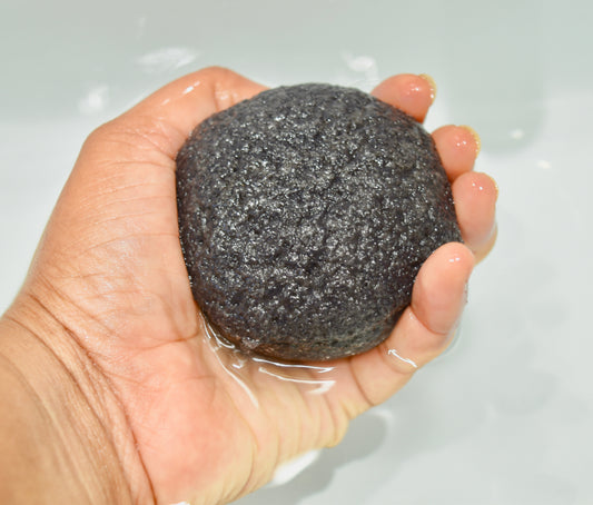 Activated Charcoal Sponge submerged in water