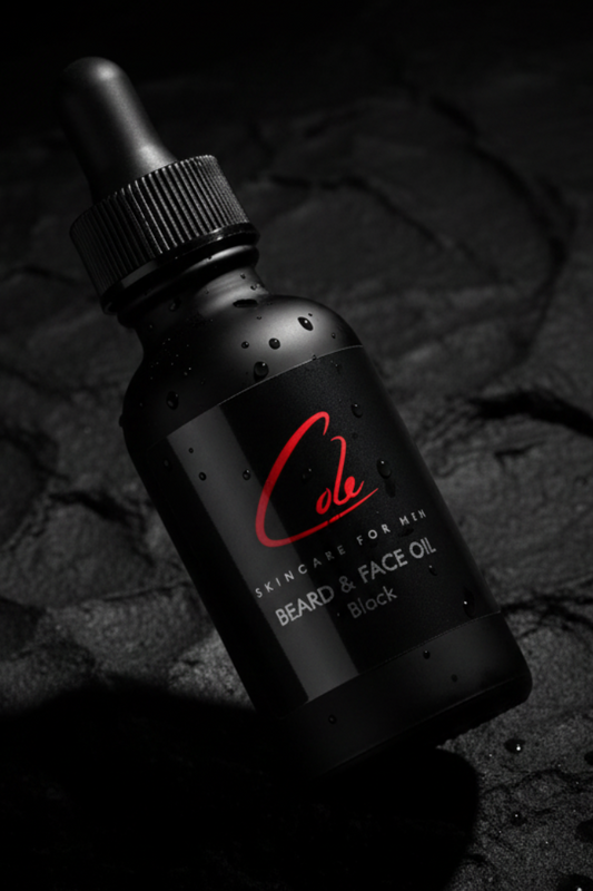 Cole Skincare Beard Oil Editorial Shot